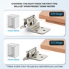 50 Pack (25 Pairs) 3/8 Inch Insert Kitchen Cabinet Hinges,