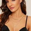 ZENGSING Initial Necklace Women's Gold Necklace Women's Layered Necklace Set
