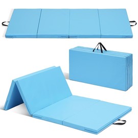 Wesfital Portable Gymnastics Mat Exercise Gym Mat Training Mat for Home Aerobics Workout Foldable Mat Folding Anti-Tear