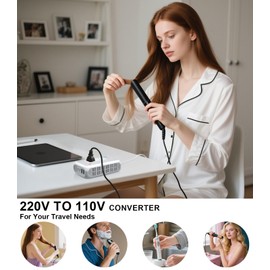 220V to 110V Voltage Converter, Mapambo 250W European Converter, Step Down Voltage Converter US to Europe, Travel Converter for Curling Iron, Straightener – 2 AC Sockets with 2 USB A & 2 USB C Ports