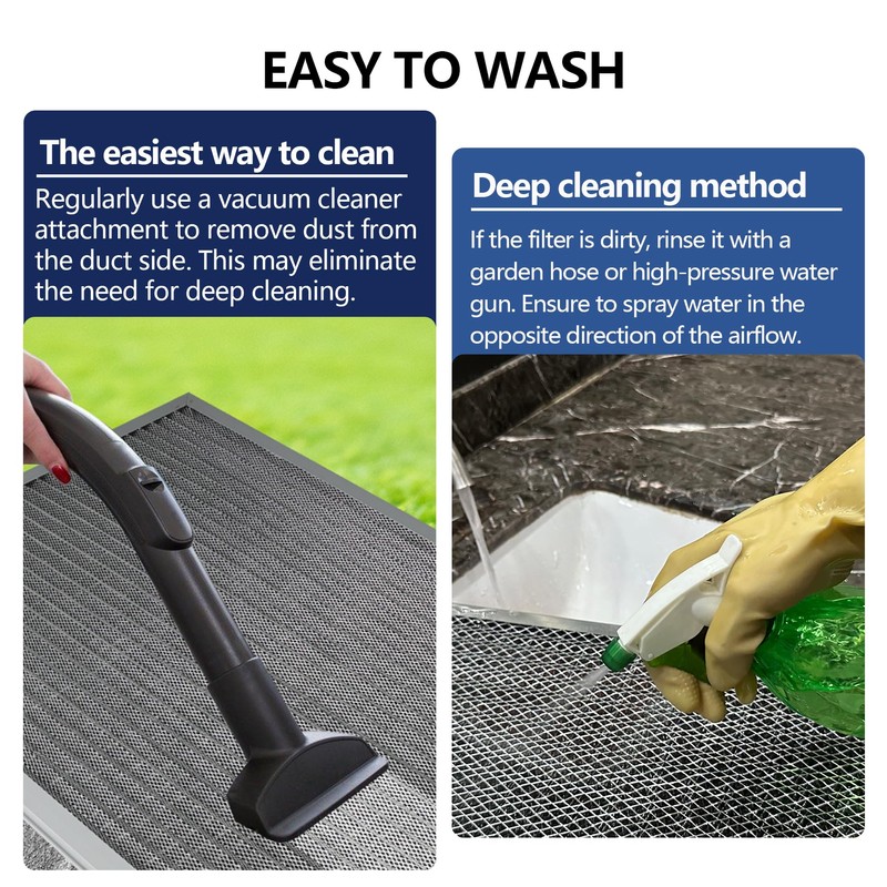 Demiwise MERV 8 24x30x1 Lifetime Air Filter, Washable Electrostatic Aluminum