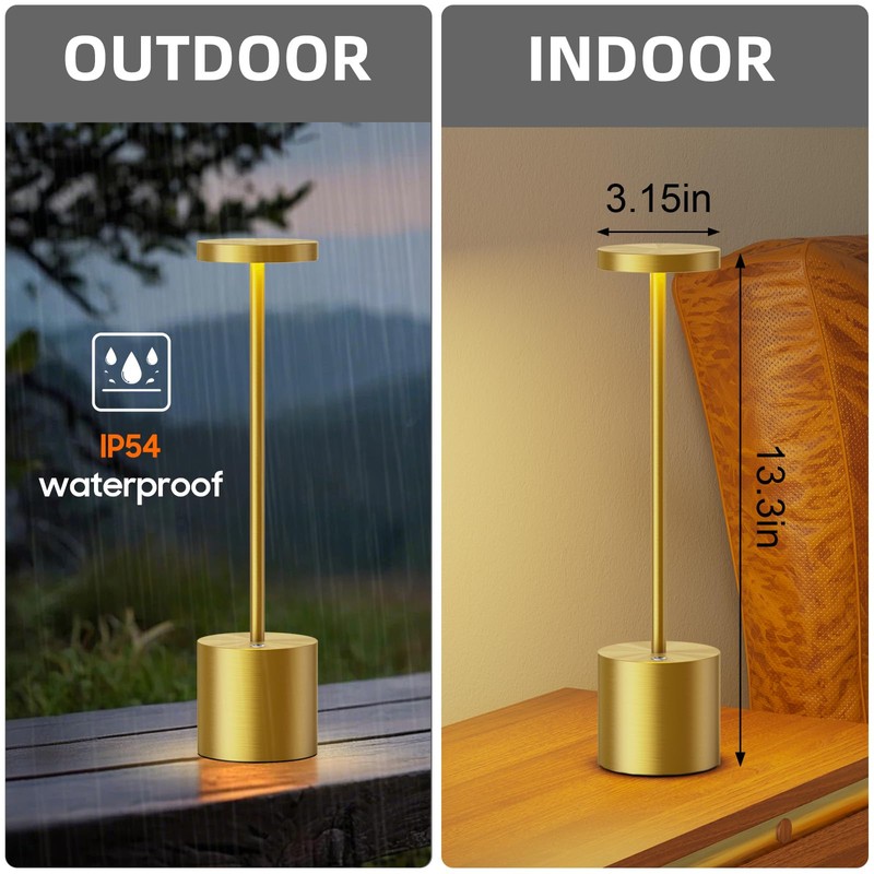 SAKRINGT Cordless Table Lamps Rechargeable,6000mAh Portable Battery Operated LED Table
