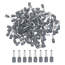 MECCANIXITY 250 Pcs Insulated Ferrule Electrical Wire Connectors Wire Terminals Wire Crimp Connector Kit 14 AWG for Electrical Projects Industrial Chemical Industry, Grey