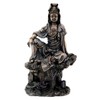 7 Inch Bronze Water and Moon Kuan Yin Buddhism Statue