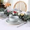 LIANYU Stoneware Dinnerware Sets for 4, 12-Piece Kitchen Dinner Dish