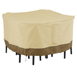 Classic Accessories Veranda Water-Resistant 66 Inch Square Patio Bar Table & Chair Set Cover