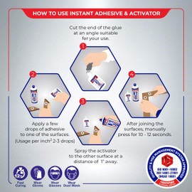 Super CA Glue (2 x 4.5 oz.) with Spray Adhesive Activator (2 x 16.9 fl oz.) Ca Glue with Activator for Wood, Plastic, Metal, Leather, Ceramic, Crafting&Building (2 Pk)