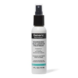 Generic Value Products Nourishing Silk Leave In Treatment, Strengthens and Restores Moisture, Adds Silky Shine, Detangles, ColorSafe Treatment, 4 Oz
