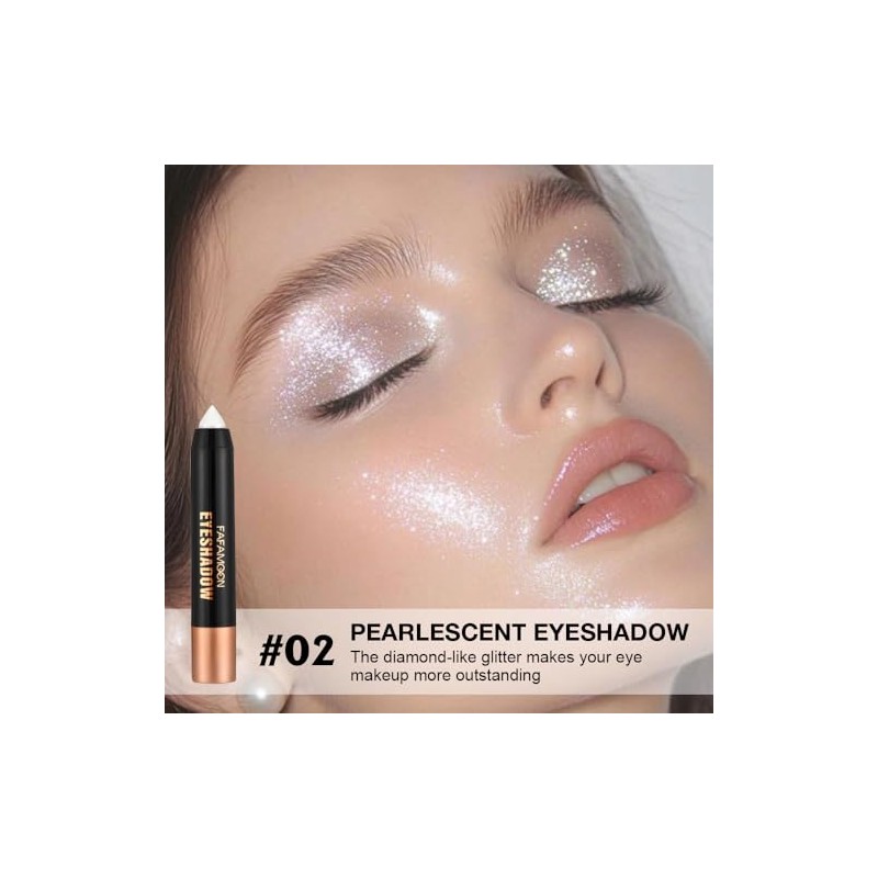 FeiCuiYun Paleta De Sombras De Ojos Monocromáticas En Crema Con