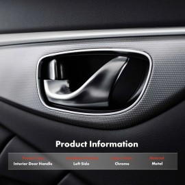 Chrome Interior Door Handle for Western Star 4900 4900E 2002 4900EX Driver Side