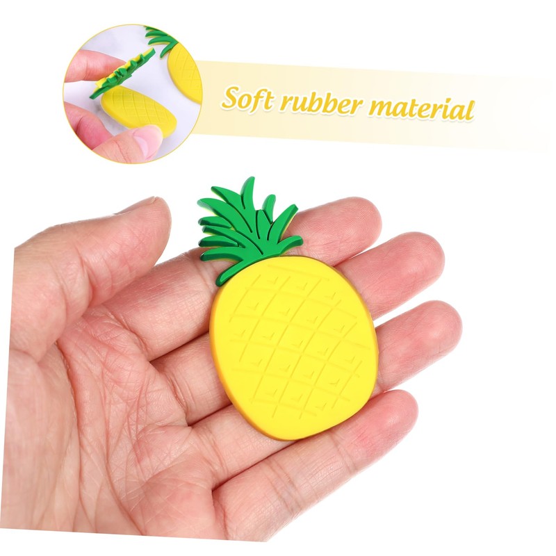 Garneck Office Decor 10pcs Refrigerator Magnets Pineapple Refrigerator Magnets Fruit