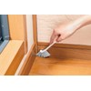 Mameita Mini Cleaning Brush, 2-Piece Set, White, Japanese-Made, Long Brush