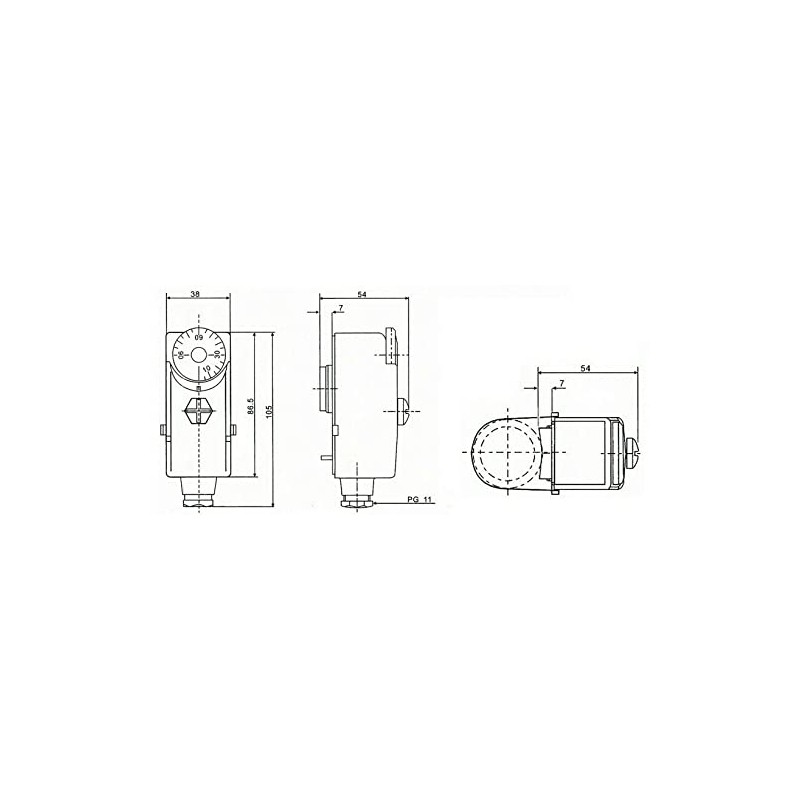Team Controls Hot Water Cylinder Tank or Pipe Thermostat Stat