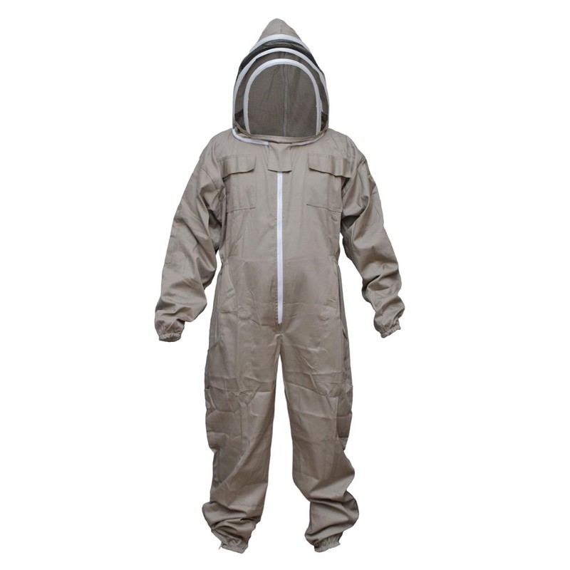 MS Bee Suit Cotton Beekeeper Suit with Fencing Veil One
