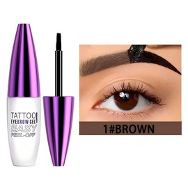 Easy Peel Off Eyebrow Tint Gel,Tattoo Eyebrow Gel Easy Peel Off,Waterproof, Transfer-proof Eyebrow Tinting Kit Suitable For All Skin Types 1pcs (Dark brown)