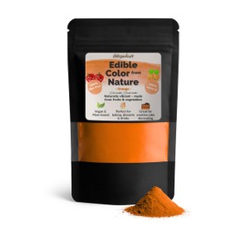 Dekozauber24 Natural orange food coloring, 0.35oz edible powder, dye free, vegan, plant based and gluten free color for baking