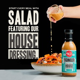 Gojo Hibachi Miso Ginger Dressing & Sauce – Japanese Steakhouse Salad Dressing, Perfect for Salads, Veggie Dips & Marinades, 12oz
