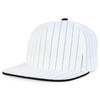 Trendy Apparel Shop 5 Panel Structured Pinstripe Flatbill Snapback Cap