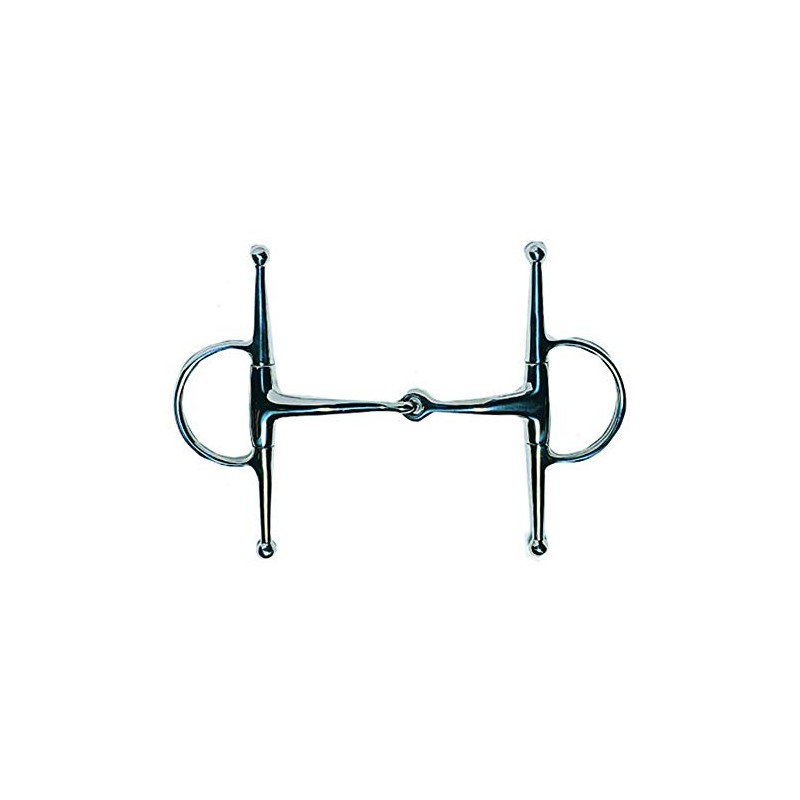 JP Korsteel Stainless Steel Jointed Full Cheek Snaffle Bit II,