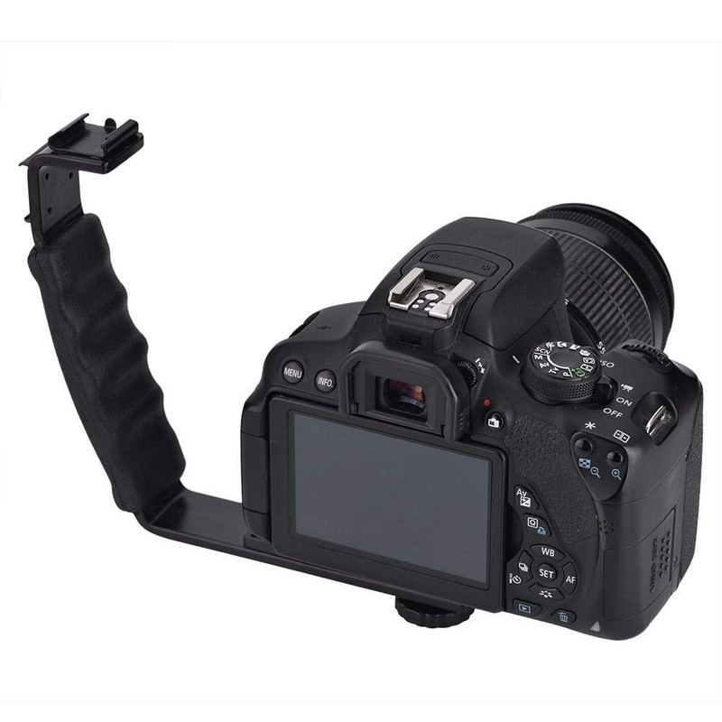 VBESTLIFE L-shape bracket holder for most cameras and camcorders.