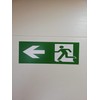 Emergency Exit Sign, Pack of 5, Premium Stickers, 24 cm