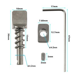Fin Screws, Fin Screws, Center Fin Bolt, Fin Bolt, Easy to Install and Remove Fin Lock, Screw Lock, Finlock, Surfing, Longboard, SUP, Lock Pin (1)