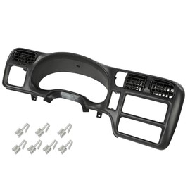 LQI Dash Trim Bezel Compatible with Blazer Jimmy Sonoma S10 1998 1999 2000 2001 2002 2003 2004 Fit for vehicle with Single Din Radio,Not Fit Double Din Black