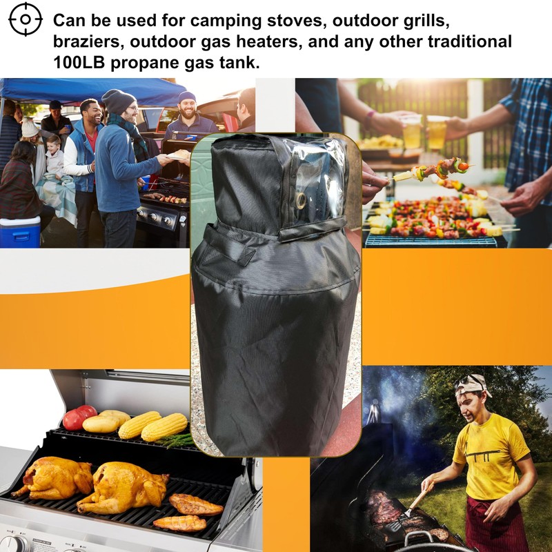 100 lb Propane Tank Cover， with 600D Waterproof, Dustproof Oxford