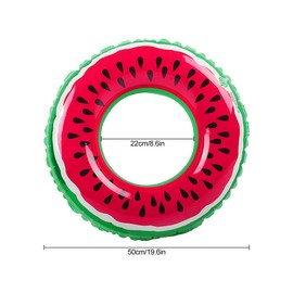 Inflatable Swim Ring, Jagowa Watermelon Swimming Pool Floats for Kids Aged 3-5, Summer Water Toys Decorations for Beach Party, Green,Red