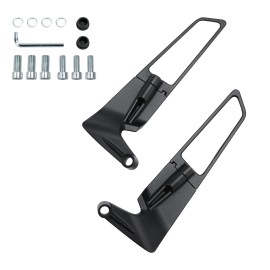 Rearview Winglet Mirrors For Yamaha MT07 MT-07 MT09 MT-09 MT10 MT-10 2016-2024Specification: M529-A240-BLK, Model Number: M529-A240-BLK