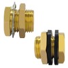 Hooshing 3PCS Bulkhead Fittings 1/8" NPT Female 3/8" Male Straight