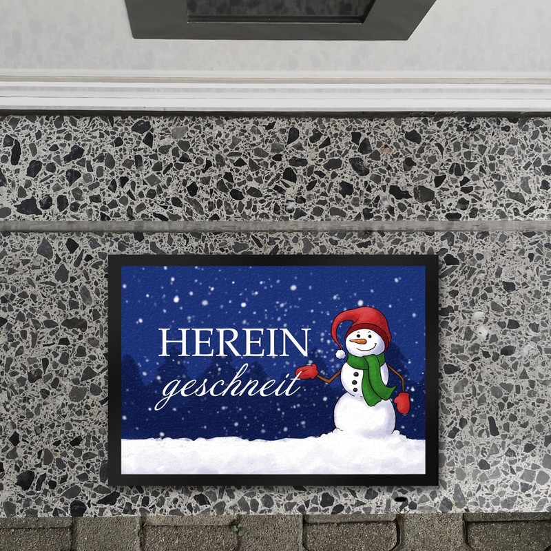 speecheese Snowman Doormat in 35 x 50 cm as a