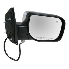 TRQ Right Mirror Power with Heat without Memory with Puddle Light Passenger Side Compatible with 2004-2005 INFINITI QX56 2005-2013 Nissan Armada 2004 Pathfinder Armada 2004-2010 TITAN NI1321172