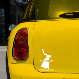 Edward Mexico Sticker 2 pcs Tamaulipas TAMPS Outline Map Decal Mexico Letters Car Truck Window Laptop Map Vinyl Bumper Estado Wall (4'' x 6'')