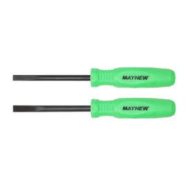 Mayhew Tools 31093GN Mini Heavy Duty Pry Bar Set, 5" Straight and 5" Curved, Green, 2-Piece