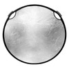 Glow Circular Collapsible Reflector with Handles (42", Silver/White)