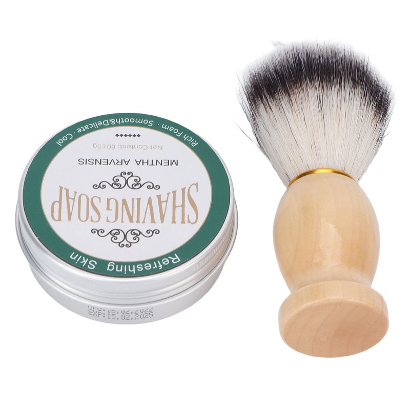 2 Pcs 60g Shaving Soap Mint Fragrance Softening Beard Men's