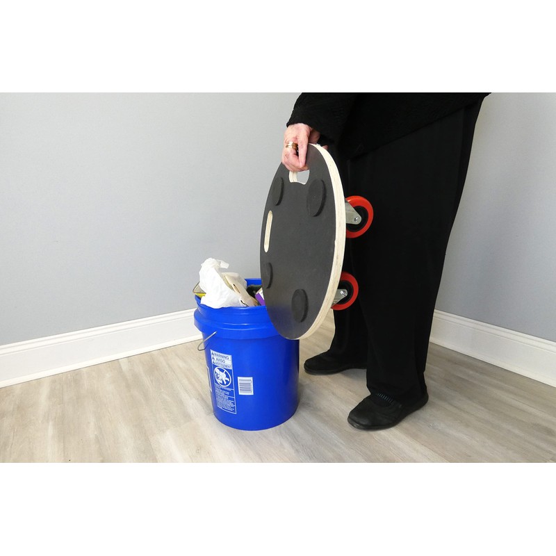 Shepherd Hardware Move-It 3363 Premier 15-Inch Round Wood Platform Dolly,