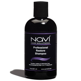 Navi Professional Strength Hair Loss Shampoo for Hair Growth, DHT Blocker Shampoo for Thinning Hair with Biotin Keratin and Vitamin E, Paraben and Sulfate Free, Hair Regrowth for Men and Women, 8 oz