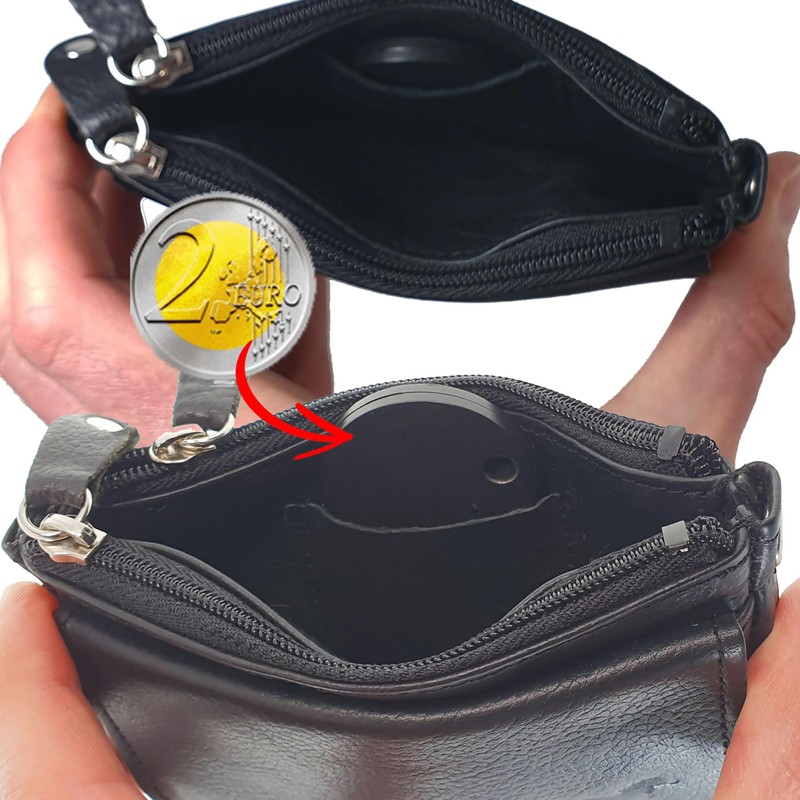 Safekeepers Leather Key Case - Small Key Bag with Zip