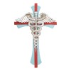 Physician Healer Caduceus Herald's Wand Entwined Serpents Winged Wall Cross