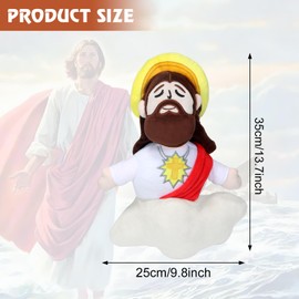 Nuokin Christmas Jesus Plush Toy Stuffed Doll Party Favor for Kids Gifts Christian Religious Stuff Classroom Christening Easter (Red)