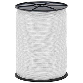 VOSS.farming Electric Fence Tape 200 m, 20 mm, 5 x 0.16 Stainless Steel Conductors, White Color; Polytape for All Types of Livestock Animals