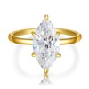 LOIPURI 4CT Marquise Moissanite Engagement Ring for Women