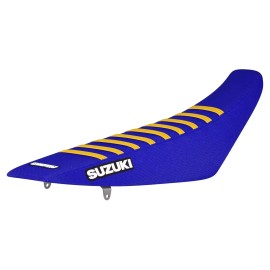 Enjoy MFG 2001-2024 SUZUKI DRZ 125 SEAT COVER Enjoy MFG  ALL BLUE / YELLOW RIBS  LOGO #170