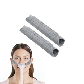2 Pack CPAP Strap Covers, Reusable CPAP Headgear Strap Pads, CPAP Face Pads, Soft Flannel Cover for Most CPAP Headgear Straps, Protects Face to Reduce Red Marks (Light Gray)