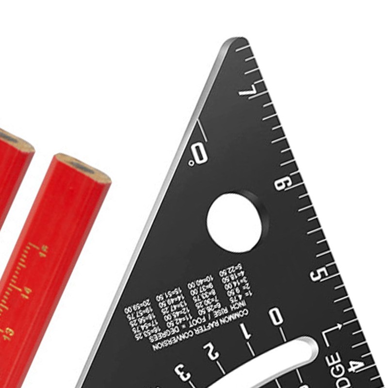 Adjustable Triangle Rafter Square, Aluminium Carpenter Square with Easy Angle