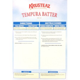5 Pound Krusteaz Tempura Batter Mix Just Add Water No MSG Added Zero Grams Trans Fat Restaurant Quality