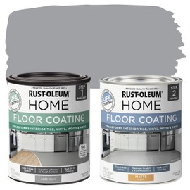 Rust-Oleum 367592 Home Interior Floor Coating Kit, Matte Aged Gray