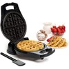Moss & Stone Belgian Waffle Maker, Electric Waffle Machine, Flipside & Non-Stick Grids,Temperature Control, Round Waffle (Black)